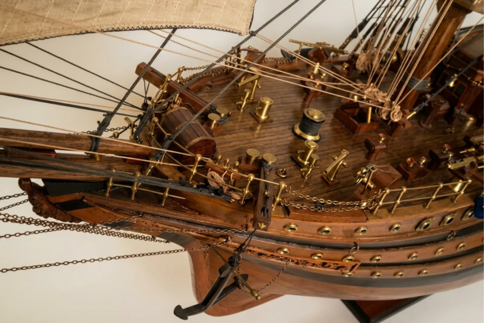 Bobato ship model on display in gallery