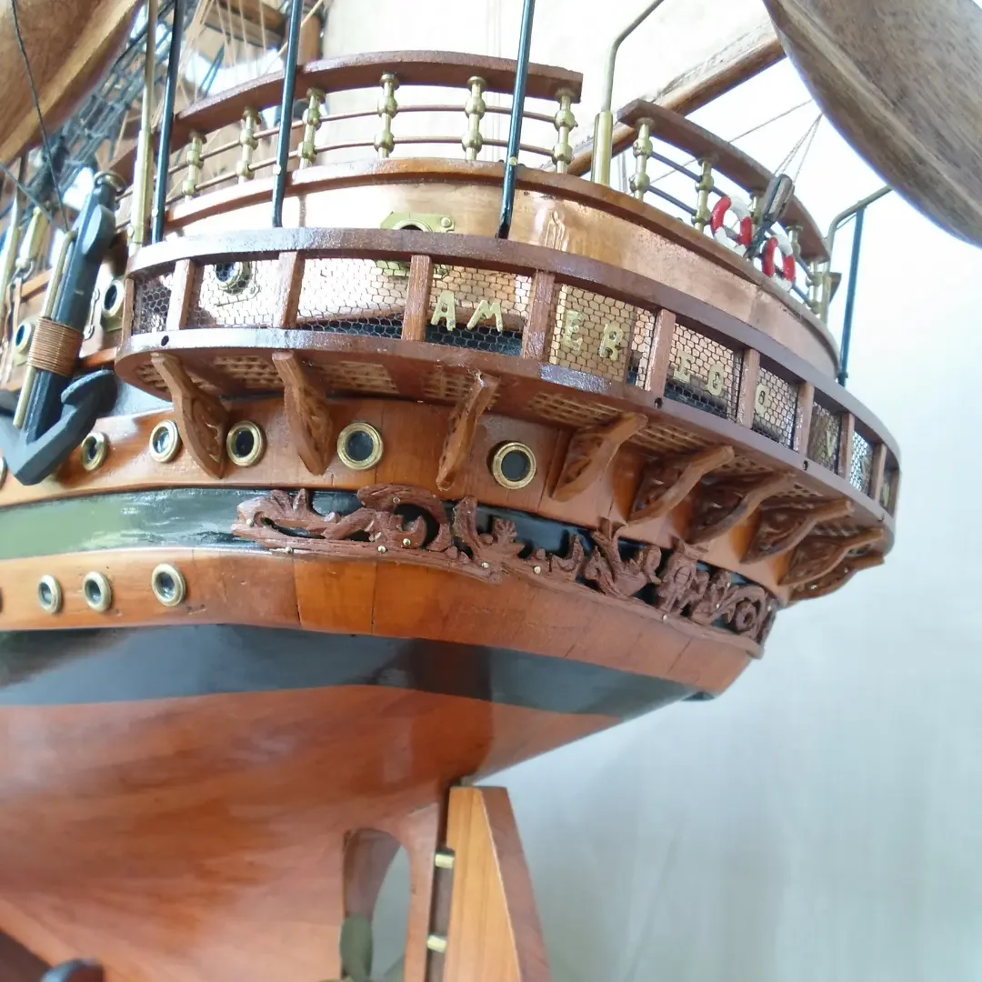 Amerigo Vespucci Ship Models Bobato Varnished Version large scale Ship back details