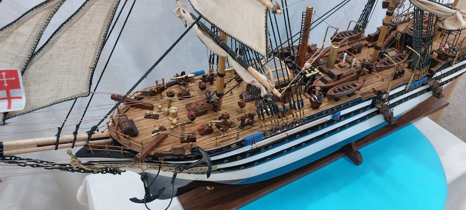 Amerigo Vespucci Ship Models Bobato Black Hull and White detailing