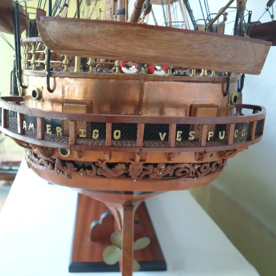 Amerigo Vespucci Ship Models Bobato Varnished Version large scale Ship back view