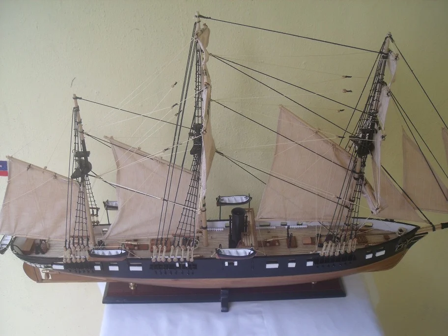 CSS Alabama Handcrafted Wooden Tall Ship Model (1:84 Scale)