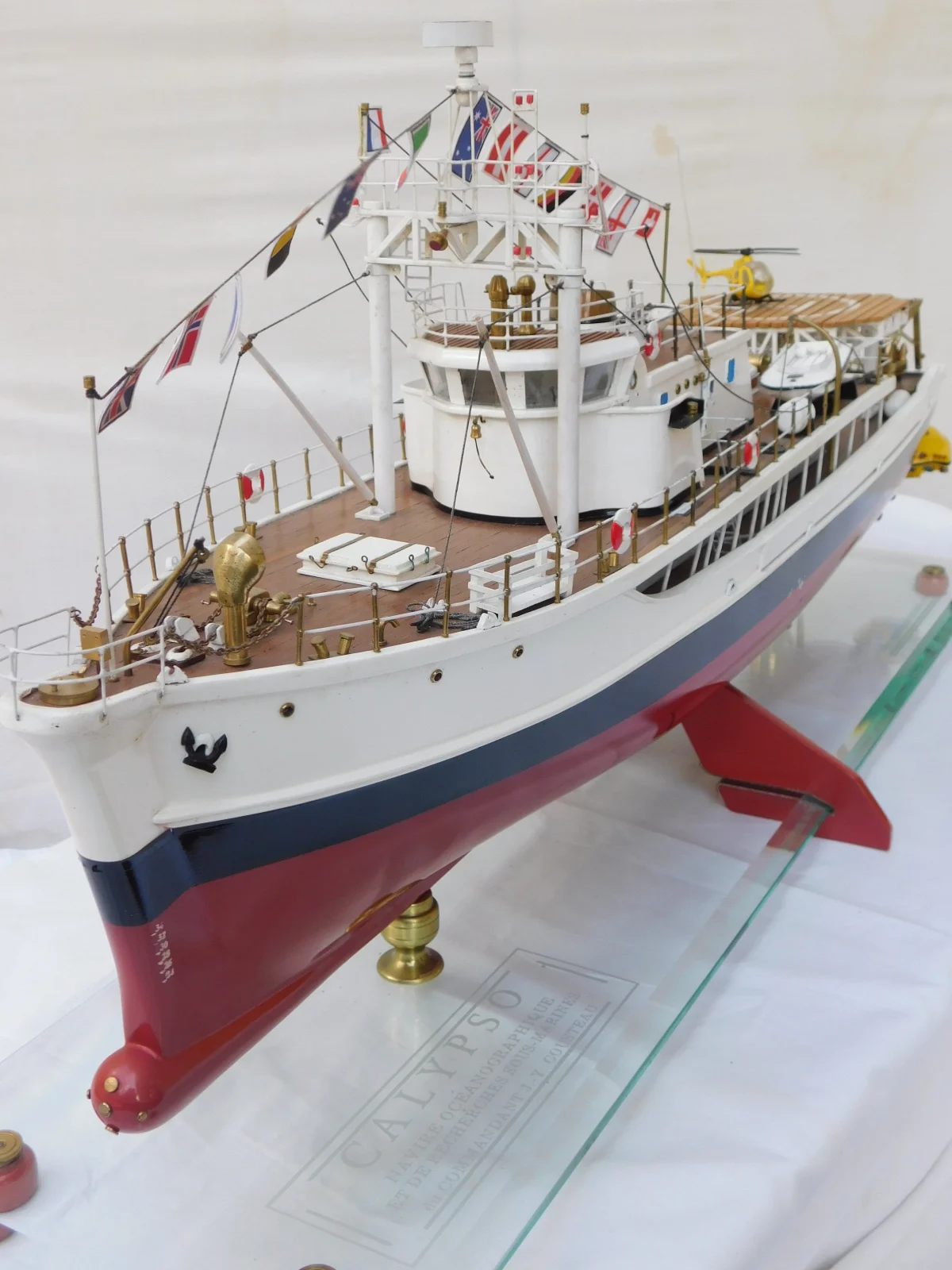 Calypso Handcrafted Wooden Oceanographic Ship Model (1:50 Scale)