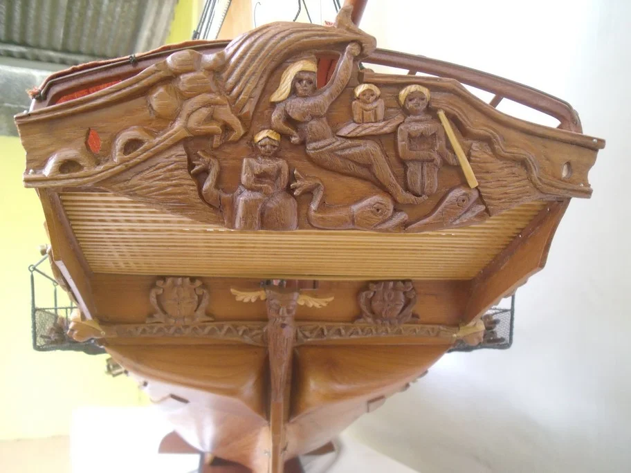 Xebec handcrafted ship models varnished version