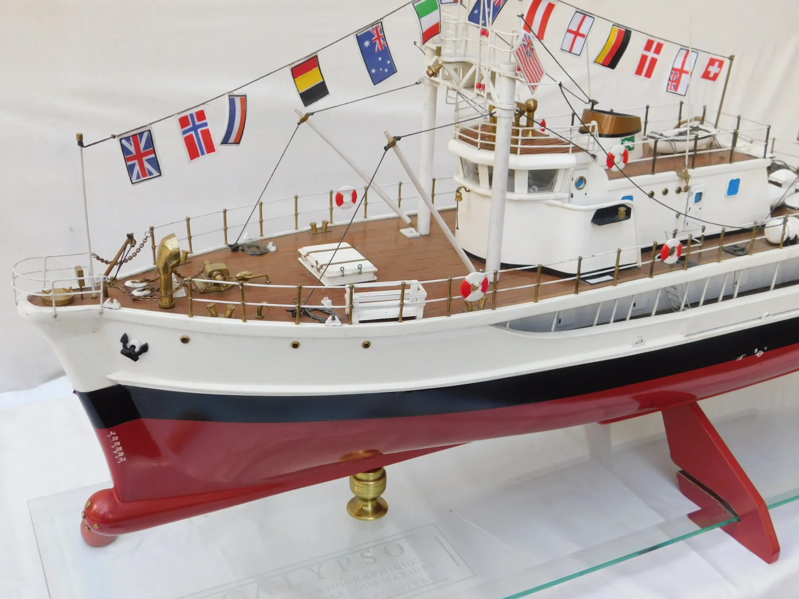 Calypso Handcrafted Wooden Oceanographic Ship Model (1:50 Scale)