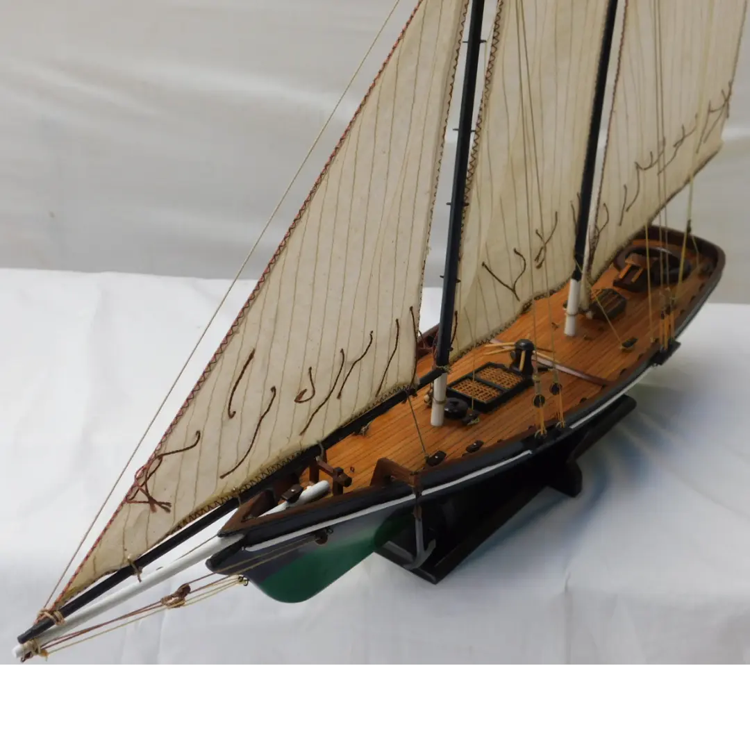 America Handcrafted Wooden Yacht Model