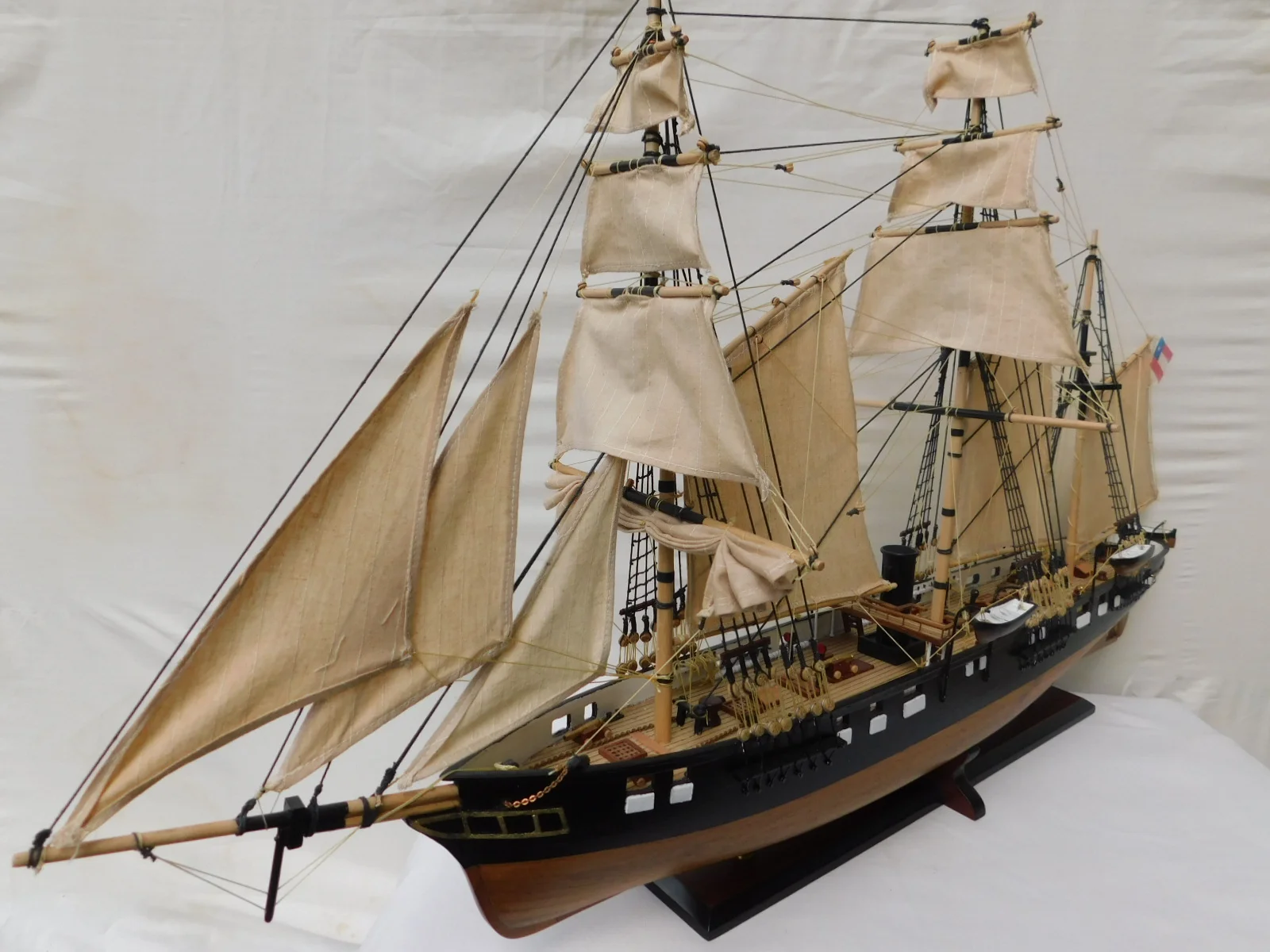 CSS Alabama Handcrafted Wooden Tall Ship Model (1:84 Scale)