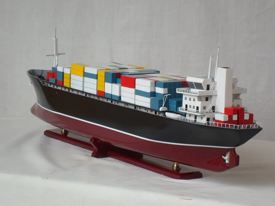 Modern Container Ship Handcrafted Model (1:400 Scale)