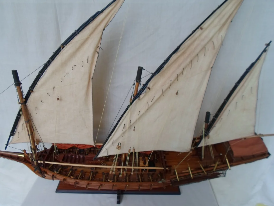 Xebec Chebec (Xebec) Handcrafted Wooden Tall Ship Model
