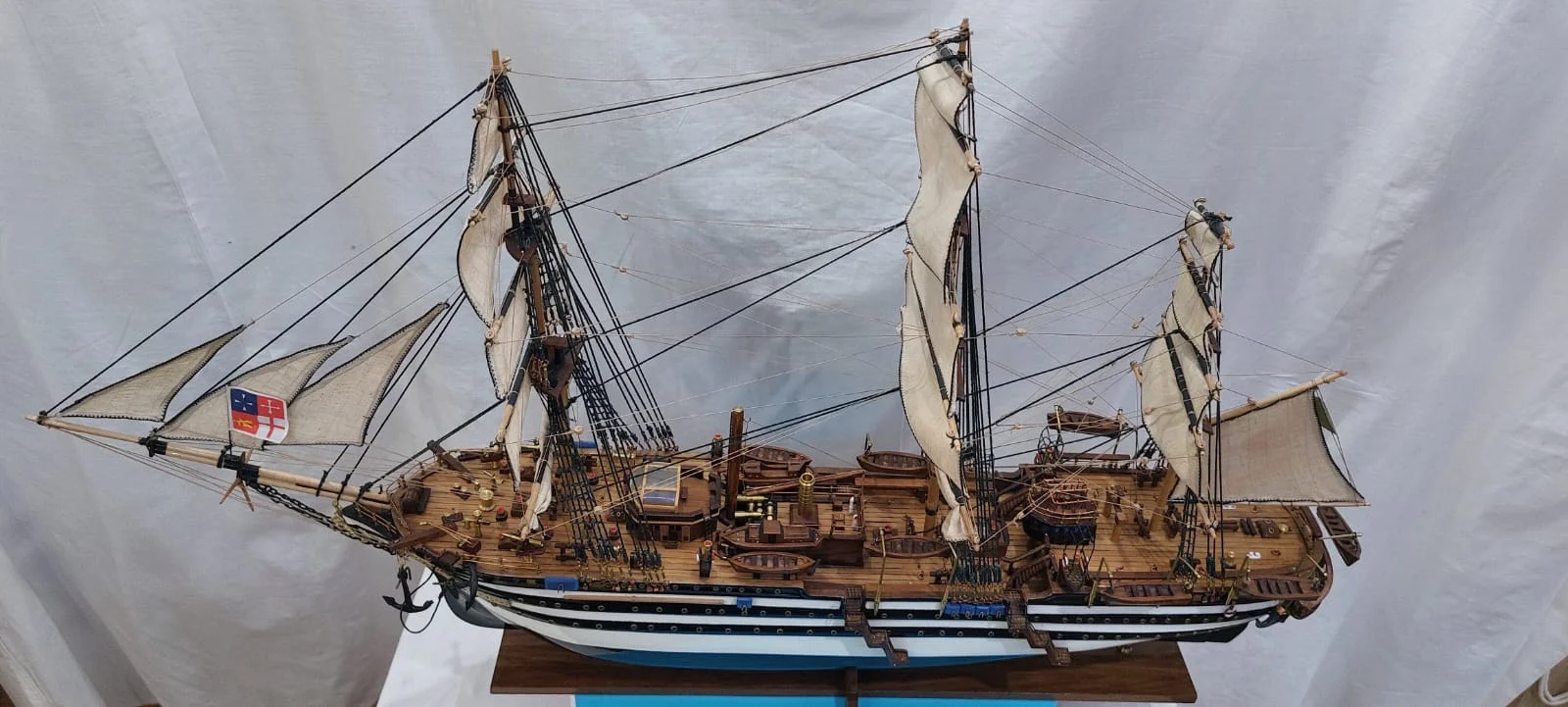 Amerigo Vespucci Ship Models Bobato Black Hull and White Strip3